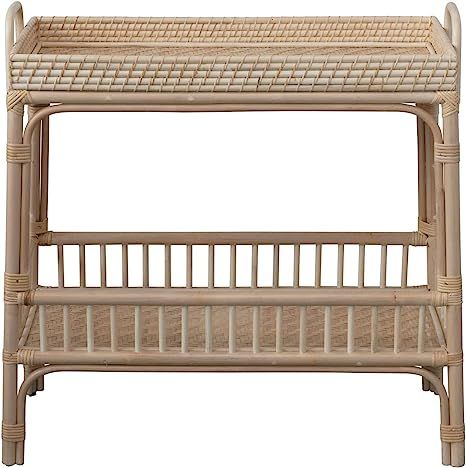 Creative Co-Op Hand-Woven Bamboo and Rattan Shelf Console Table, 33" L x 14" W x 33" H, Natural | Amazon (US)