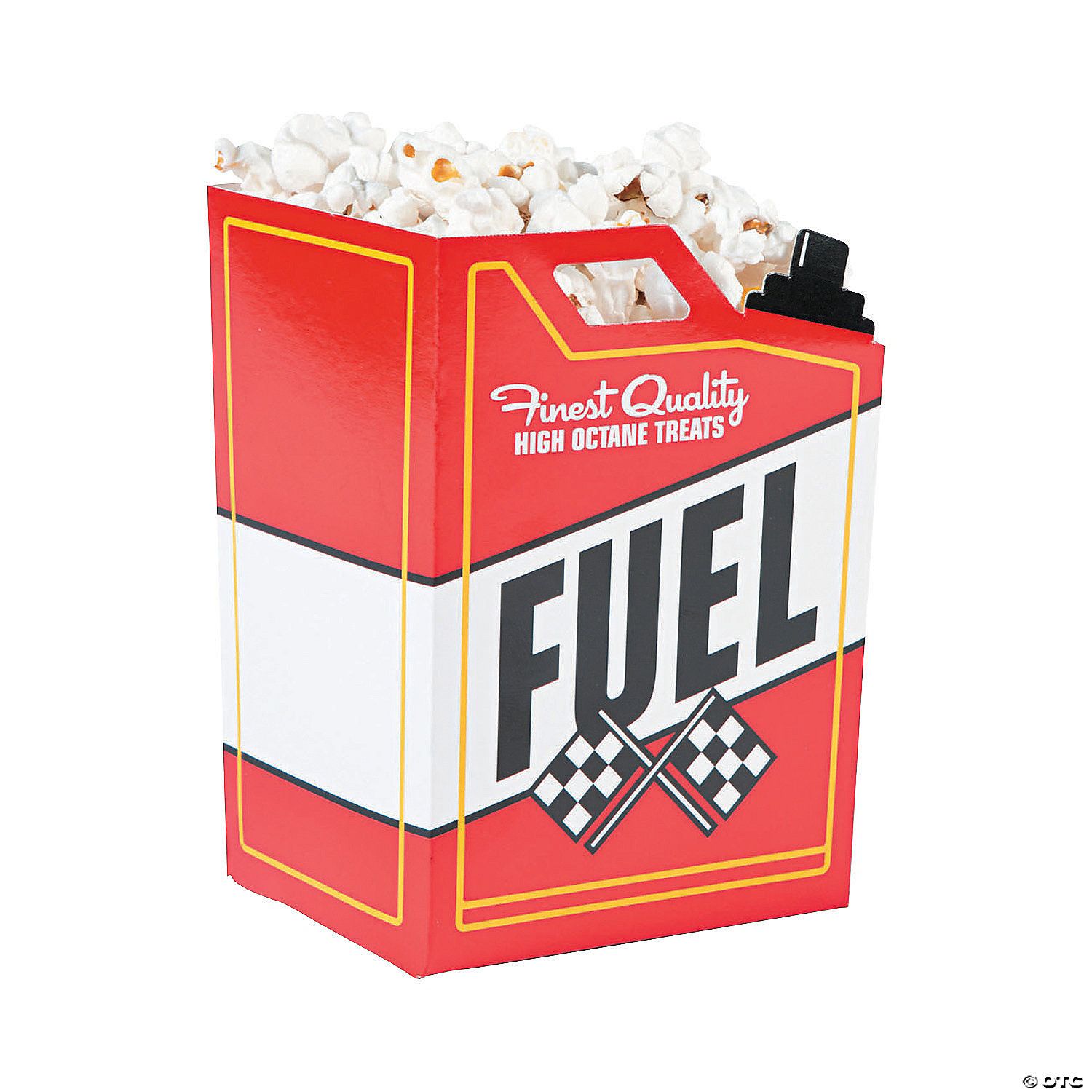 3 1/2" x 5" Race Car Fuel Can Red & White Paper Popcorn Boxes - 24 Pc. | Oriental Trading Company