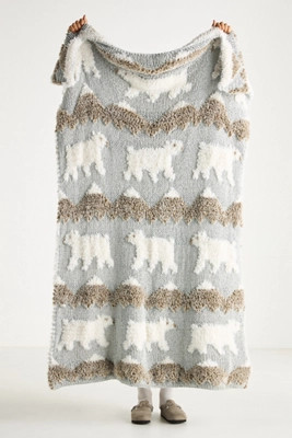 Eyelash Knit Throw Blanket | Anthropologie (US)
