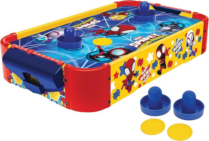 World Tech Toys Marvel Spidey and His Amazing Friends Air Hockey Table for Kids - Wooden Tabletop... | Amazon (US)