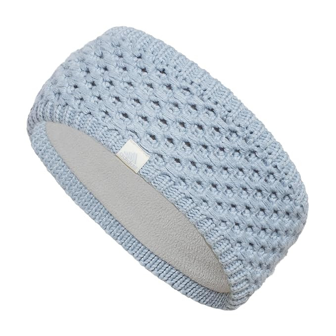 adidas Women's Knit Headband, Winter Ear Warmer Soft Fleece Lined, Wonder Blue/Wonder White/Crest... | Amazon (US)