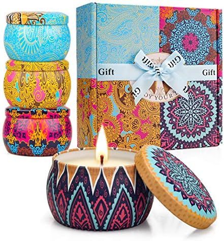 Amazon.com: Scented Candles Gifts Set for Women Candles for Home Aromatherapy Soy Wax Fragrance f... | Amazon (US)
