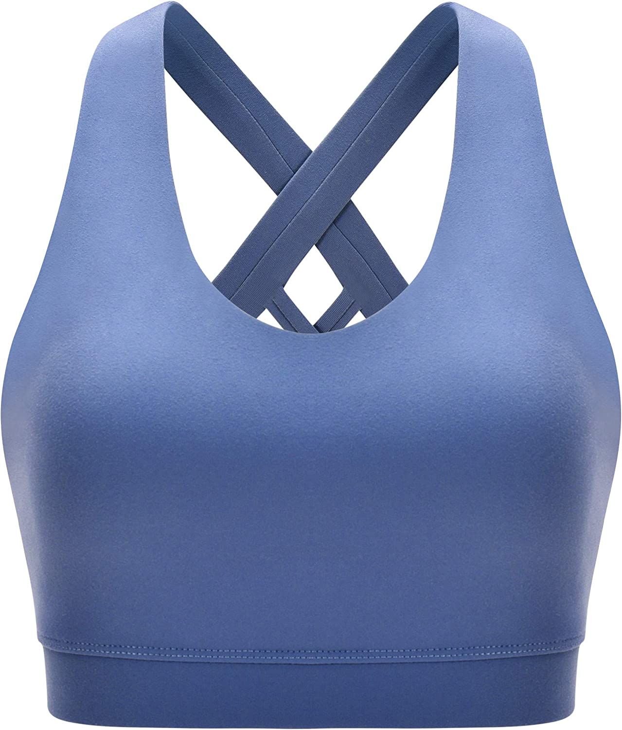 RUNNING GIRL Sports Bra for Women, Criss-Cross Back Padded Strappy Sports Bras Medium Support Yog... | Amazon (US)