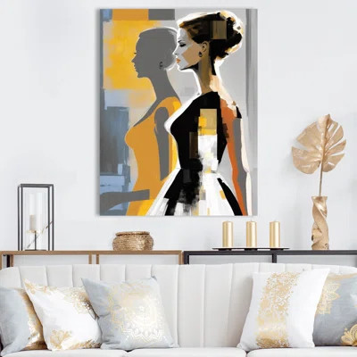 Silhouette Of Gracious Woman I On Canvas Print | Wayfair North America