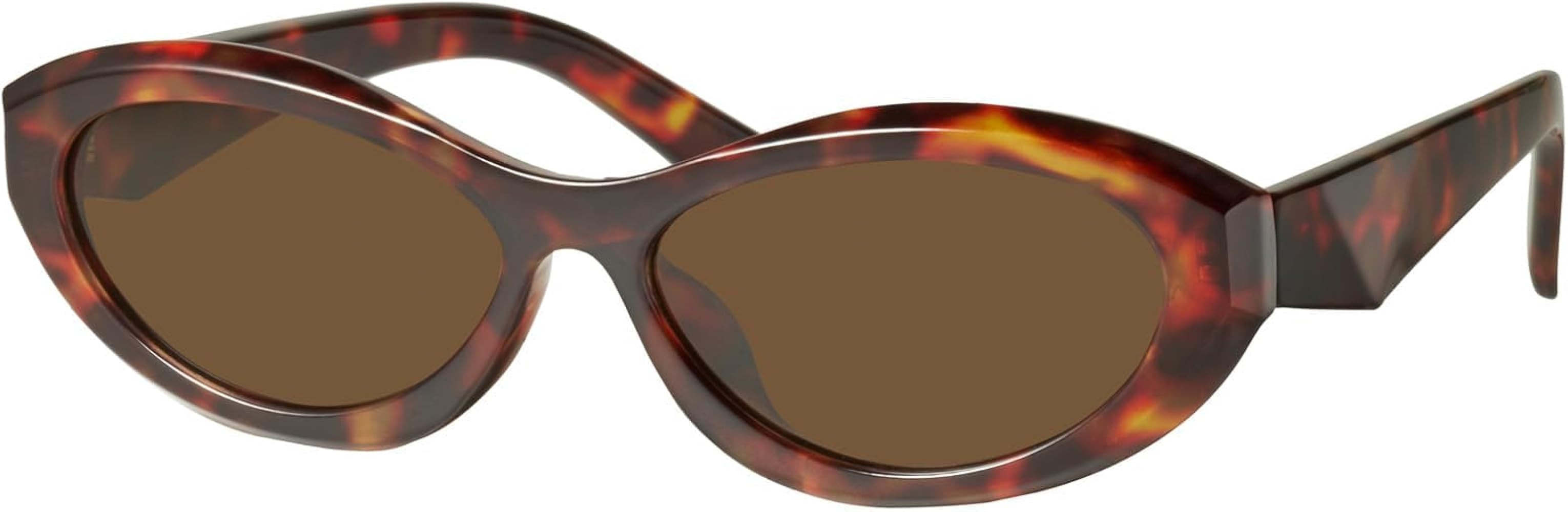 mosanana Oval Cat Eye Sunglasses for Women Retro Y2K Style MS52372 | Amazon (US)