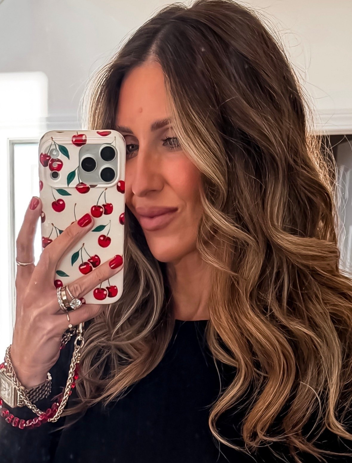 This cherry phone case and red chain combo is such a fun, girly accessory moment, it instantly makes your phone feel like part of your outfit. I love how the cherry print adds a playful touch while the chain gives it that trendy, hands free feel.

cherry phone case, red phone chain, cute phone accessories, girly accessories, trendy phone case, aesthetic accessories, everyday essentials, statement accessories, themominstyle

#LTKSeasonal #LTKmomlife #LTKTravel