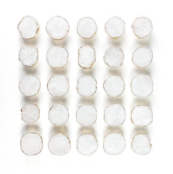 White/Clear Quartz Custom Crystal with Gold Rim Phone Stand (Natural Gemstone) | Etsy (US)