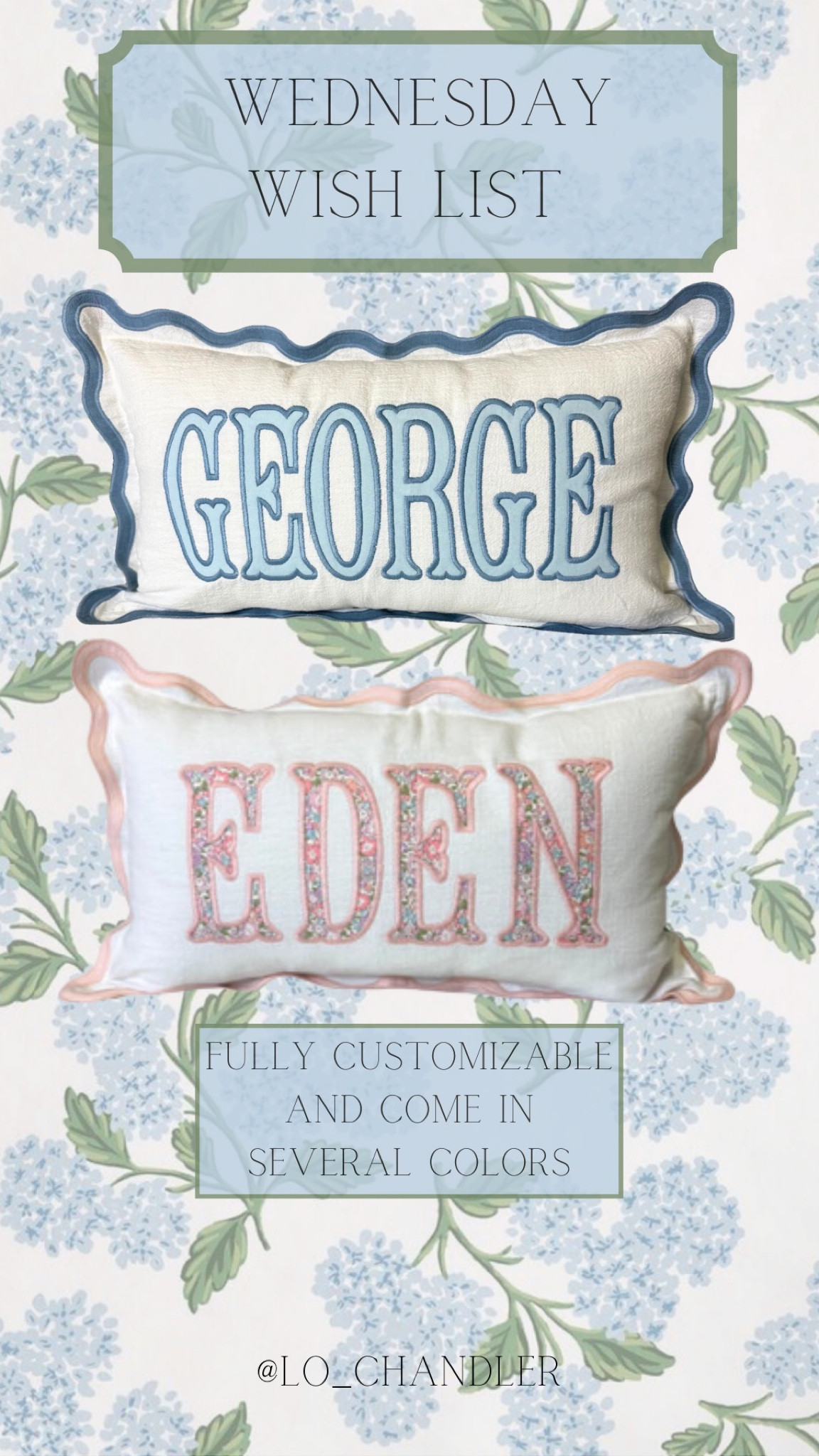 I am in love with these personalized pillow covers. Would be great for a baby shower gift or would be so cute with a last name! They come in several different font and color options



Home decor 
Pillow 
Pillow cover
Personalized gift
Babyshower gift 
Grandmillenial home decor

#LTKBaby #LTKHome #LTKStyleTip
