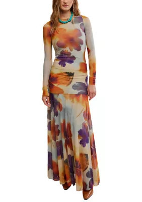 Free People Women's Sunnei Mesh Maxi Dress, Medium | Belk