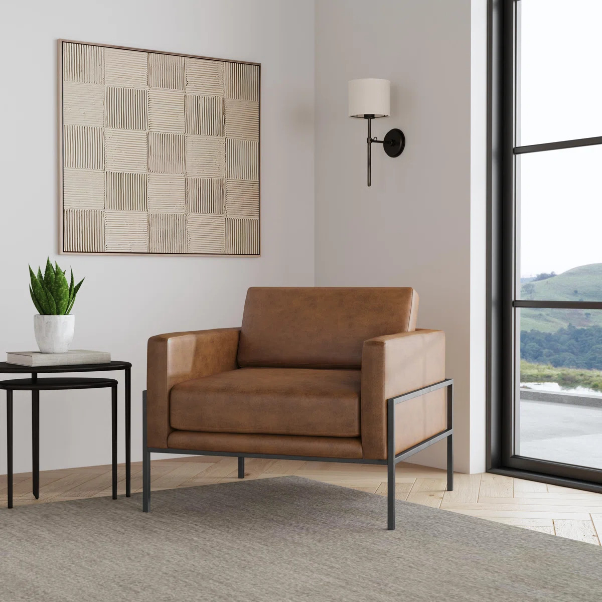 Oliverio 30.5'' Wide Metal Leg Accent Chair | Wayfair North America