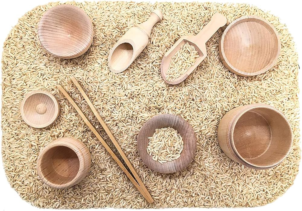 SimplytoPlay Sensory Bin Tools, Montessori Toys for Toddlers, Waldorf Toys, Wooden Scoops and Ton... | Amazon (US)