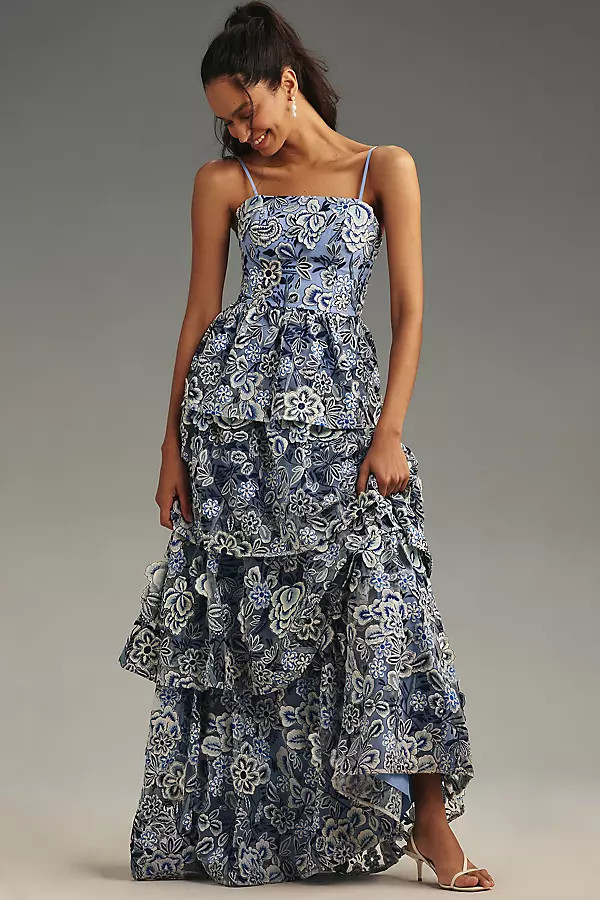 Dress The Population Heidi Tiered Maxi Dress | Anthropologie (US)