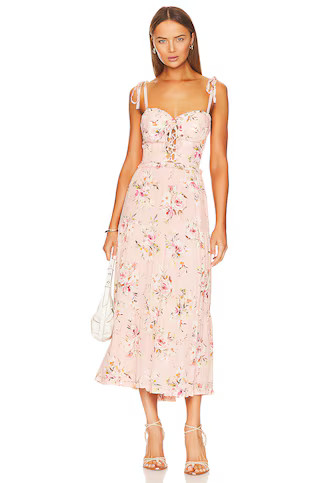 Yumi Kim Sandrine Midi Dress in Floral Dawn Blush from Revolve.com | Revolve Clothing (Global)