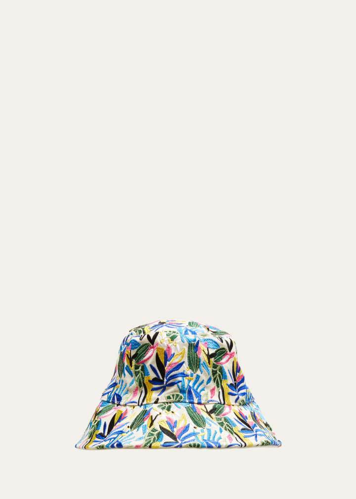 Lele Sadoughi Rainforest Embroidered Bucket Hat | Bergdorf Goodman