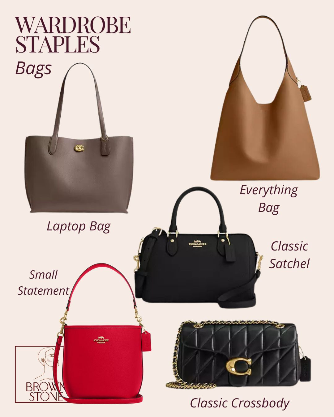 Here's a complete bag collection! As a side note, Coach has made a comeback for millennials, and it's so nostalgic.  

 #LTKOver40 #LTKStyleTip #LTKWorkwear