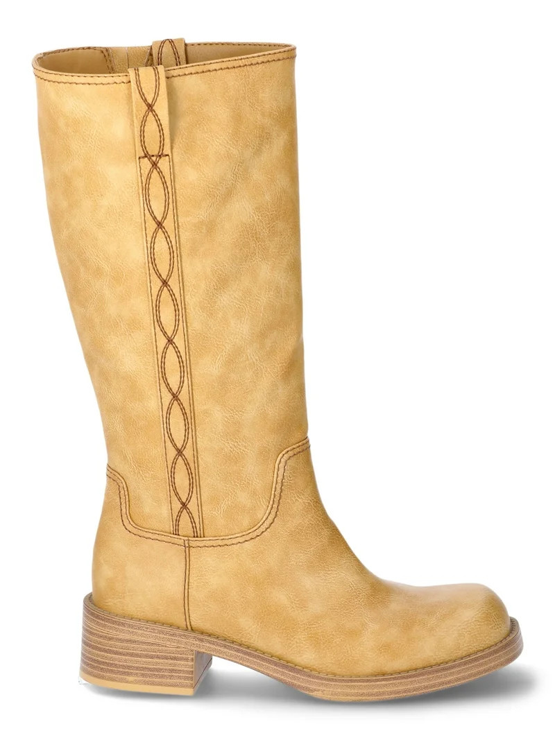 No Boundaries Tall Riding Boots, Wide Width Available, Women's - Walmart.com | Walmart (US)