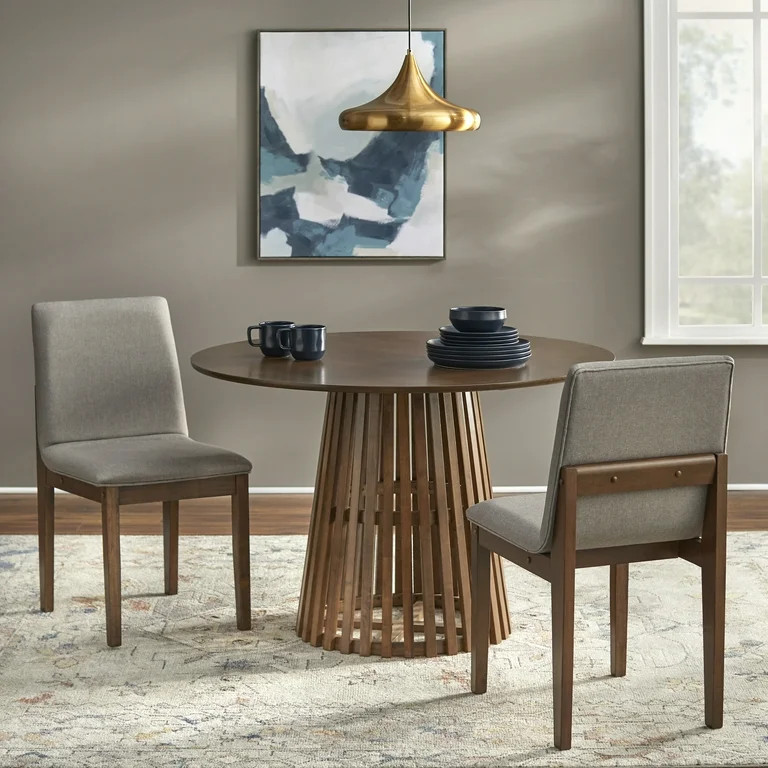 TMS Winslow Rubberwood Dining Table, Walnut | Walmart (US)