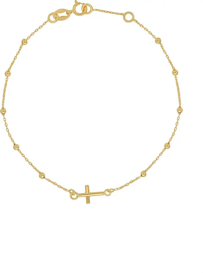 Bony Levy BLG 14K Gold In-Line Cross Chain Bracelet | Nordstrom | Nordstrom