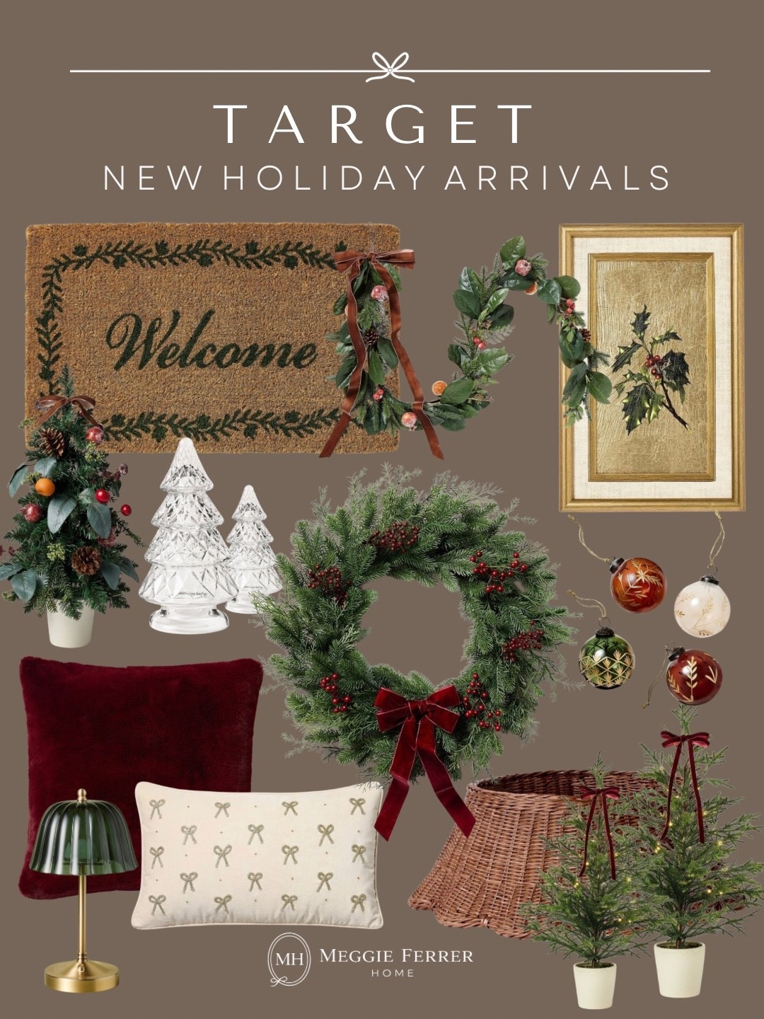 Target’s new holiday arrivals are finally here! 🌲🤎 Burgundy velvet, pretty bows, greenery, and woven details—all the cozy, timeless touches I love!

Rounded up my favorite Christmas decor finds, from wreaths and tabletop trees to pillows and the prettiest ornaments. 

#LTKHome #LTKSeasonal #TargetFinds #ChristmasDecor #HolidayDecor

#LTKSeasonal #LTKHome