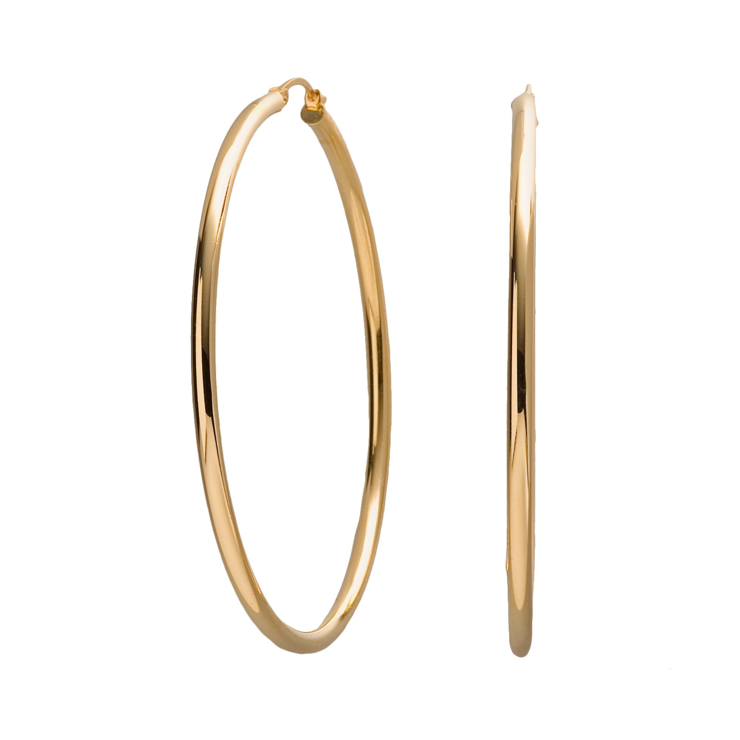 18k Gold-Over-Silver Large Hoop Earrings | Kohl's