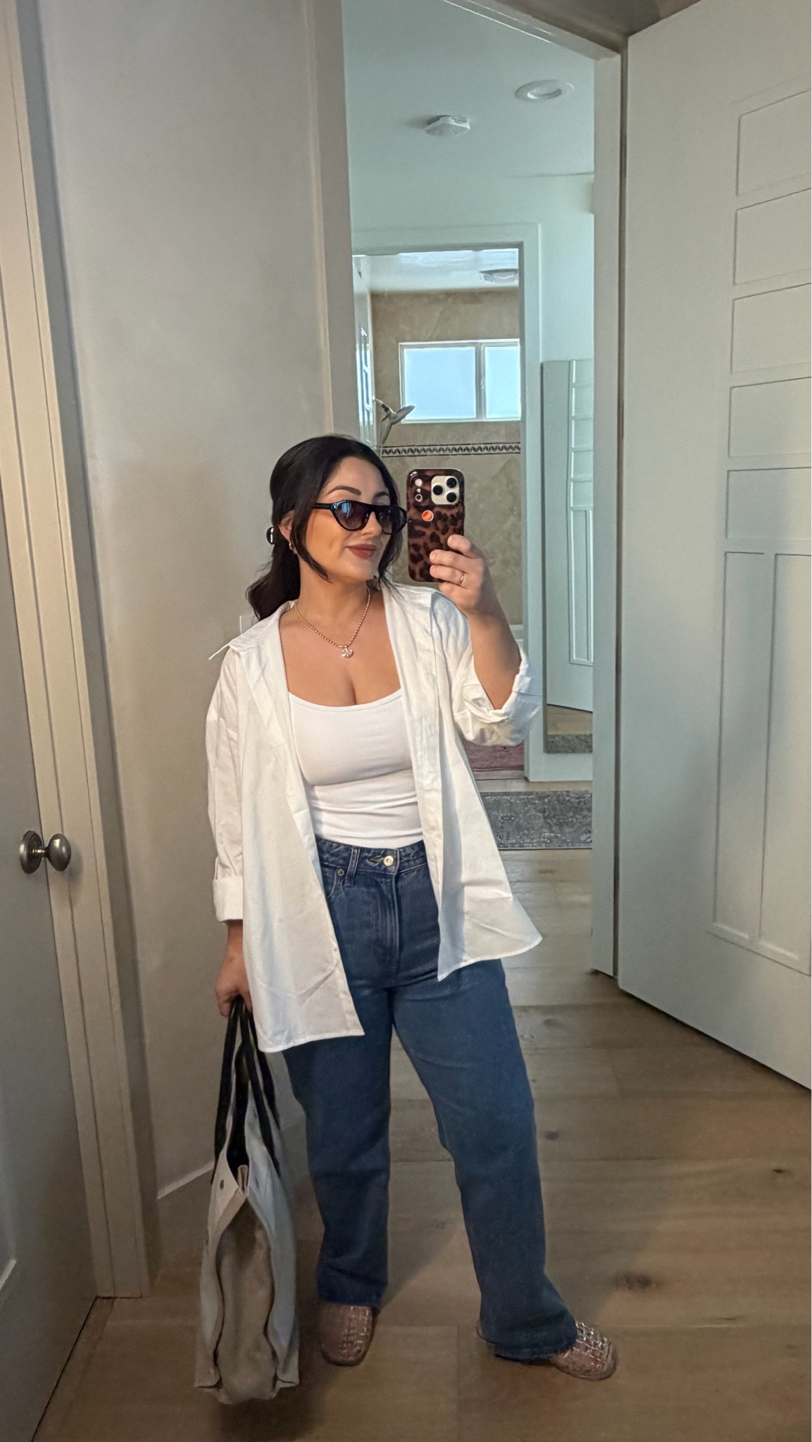 Everyone needs a white button down in their closet! Love the fit of this one! It works if you’re petite too because there’s a button to hold up the sleeves! 

Tops size small
Jeans size 27 extra short 
5’0” 140lbs 
Petite friendly

#LTKootd #LTKPetite #LTKSaleAlert
