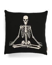 20x20 Knit Yoga Skeleton Pillow | Marshalls