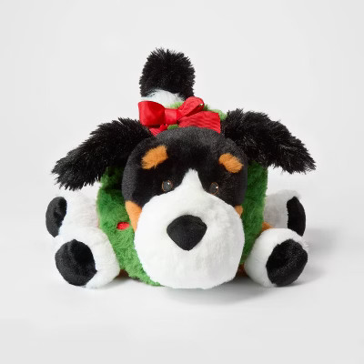 14" Dog with Wreath Stuffed Animal - Gigglescape™ | Target