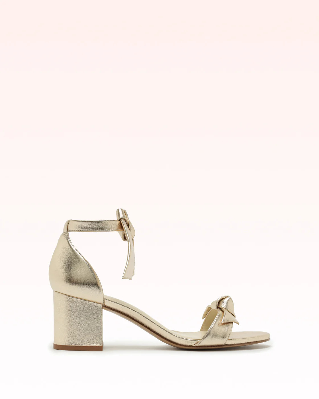 Designer Sandals For Women - Alexandre Birman Clarita Block 60 Golden - Gold Sandals | Alexandre Birman (US)
