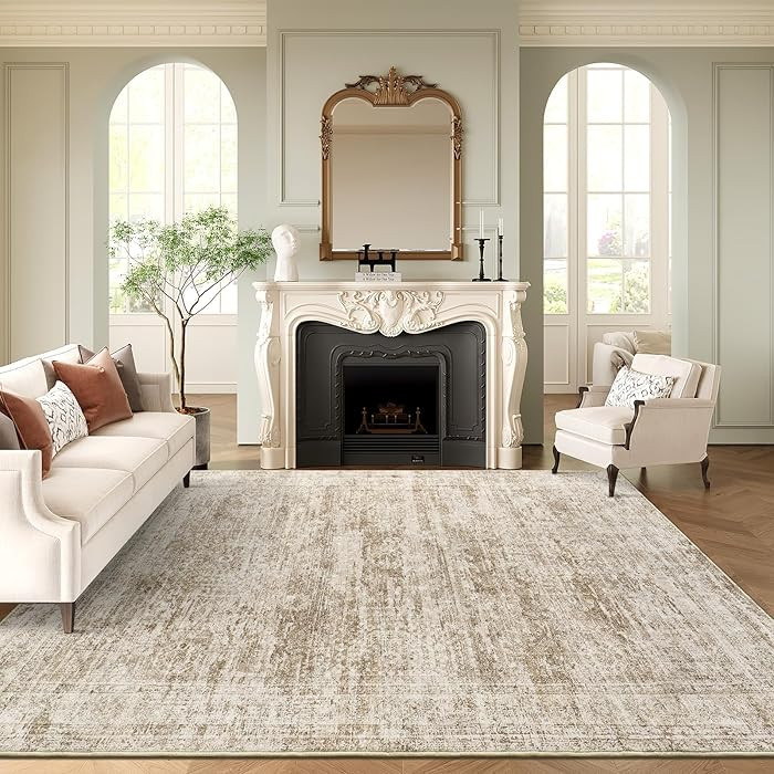 Washable Area Rug 8x10, Large Soft Rugs for Living Room Vintage Area Rugs for Bedroom Dining Room... | Amazon (US)