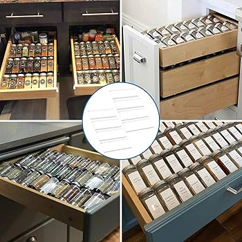 Jadehom Spice Drawer Organizer, 4Tier Clear Acrylic Expandable From 13" to 26" Seasoning Jars Dra... | Amazon (US)