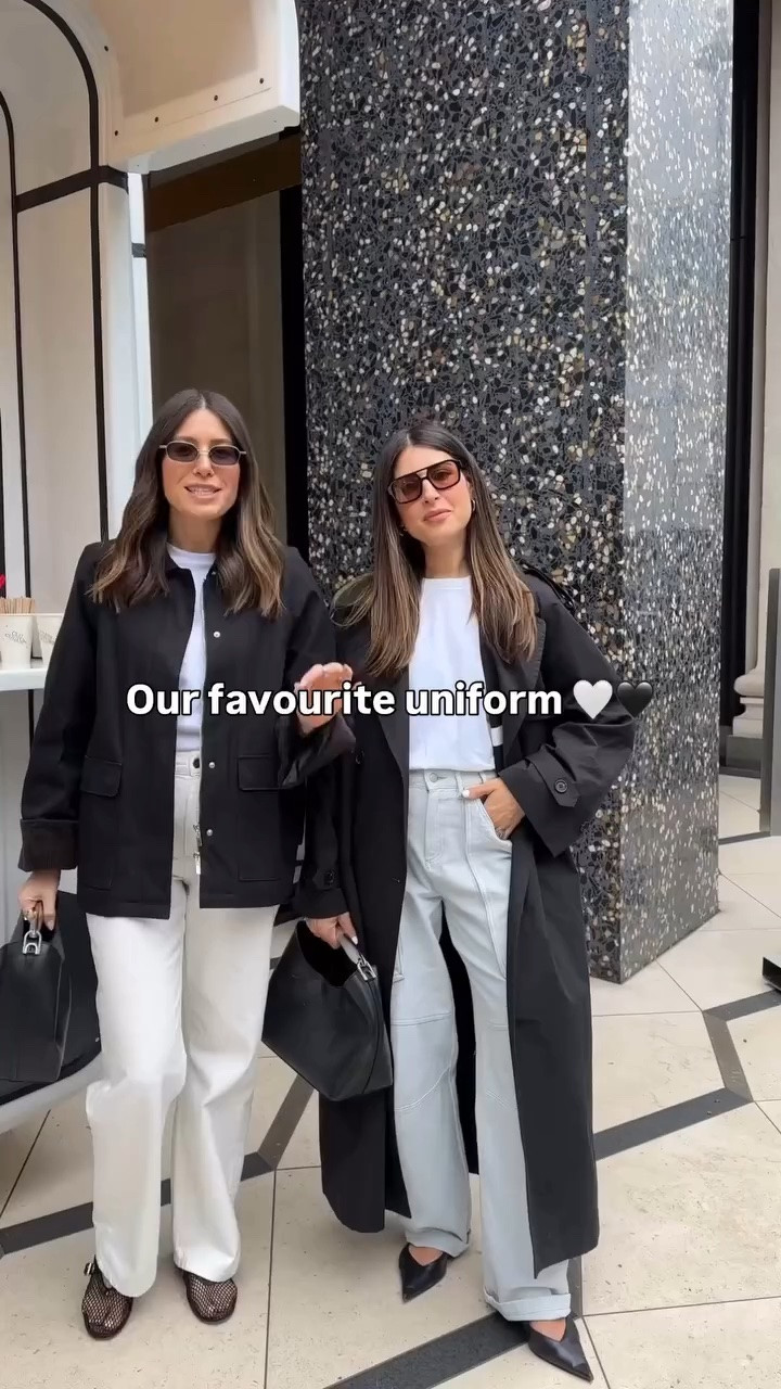 Happy Monday lovelies 🤍🖤 A quick outfit check on the go... what we wear when we have no idea what to wear 🤯