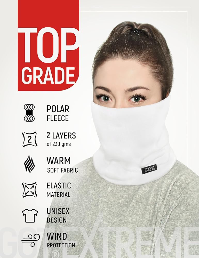 GOT Sports Polar Fleece Neck Warmer - Double-Layer Winter Ski Face Mask - Neck Gaiter Scarf for S... | Amazon (US)