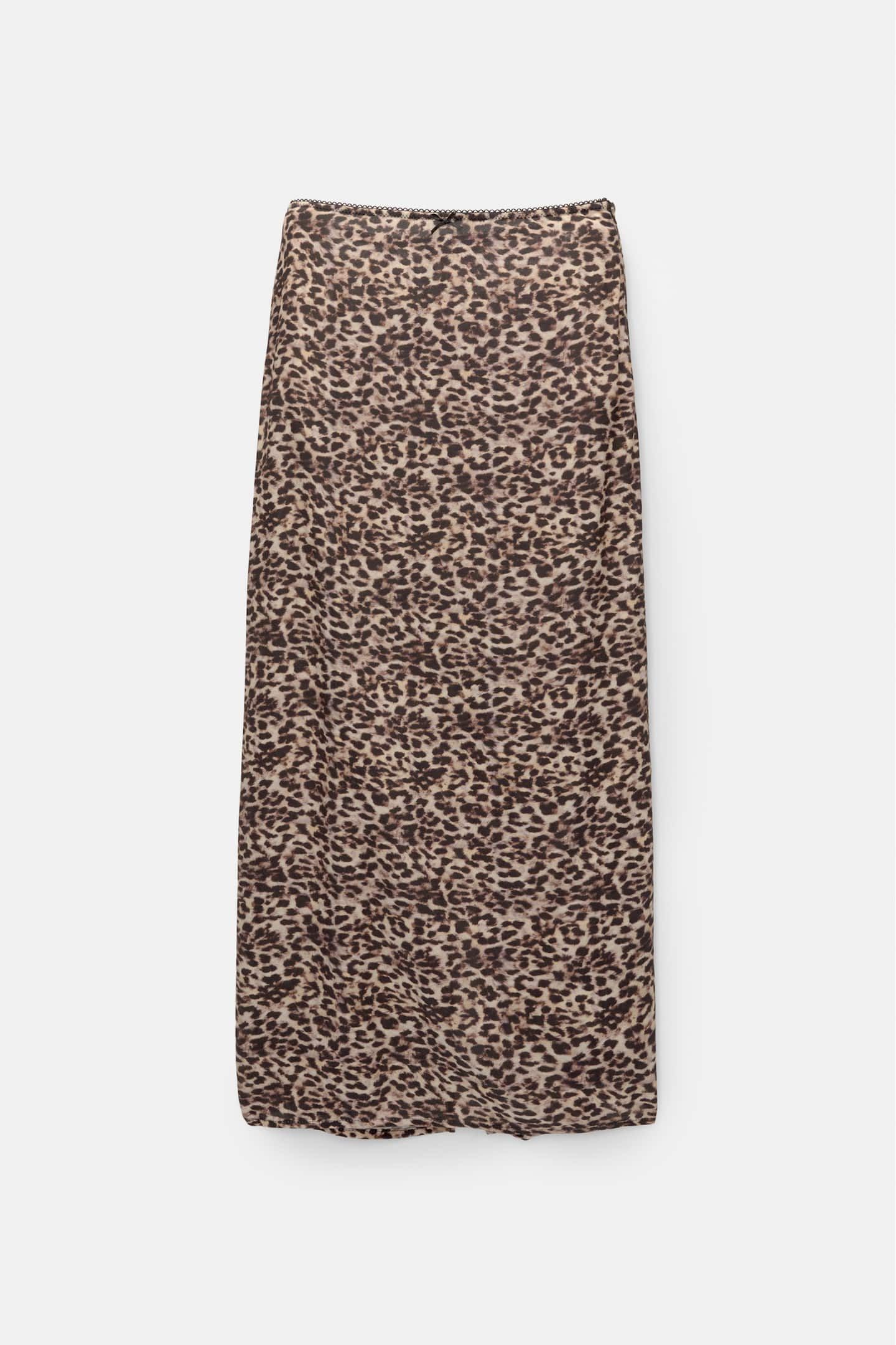 Leopard print midi skirt | PULL and BEAR UK