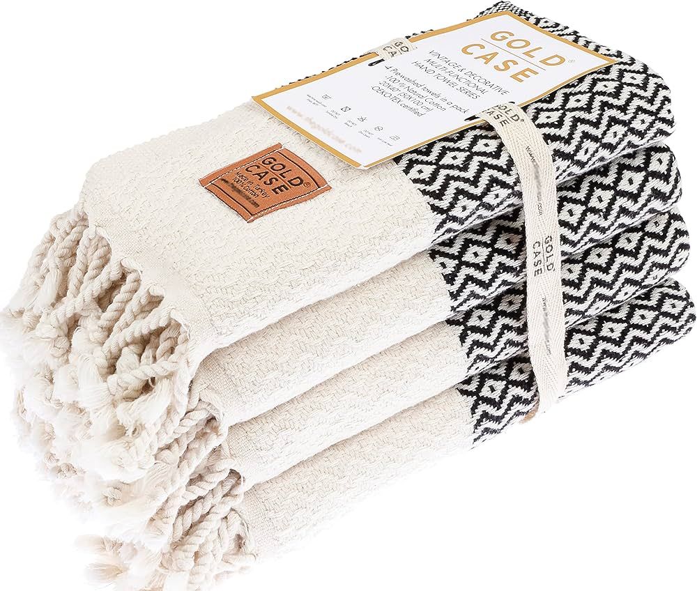 Amazon.com: Zeus Original Turkish Hand Towels by Gold CASE - Set of 4-20x40 100% Cotton Decorativ... | Amazon (US)
