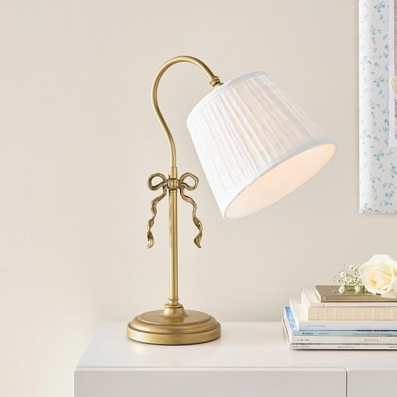 LoveShackFancy Eyelet Bow Task Lamp (20") | Pottery Barn Teen