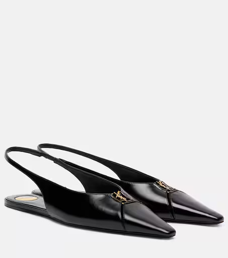 Babylone leather slingback flats | Mytheresa (US/CA)