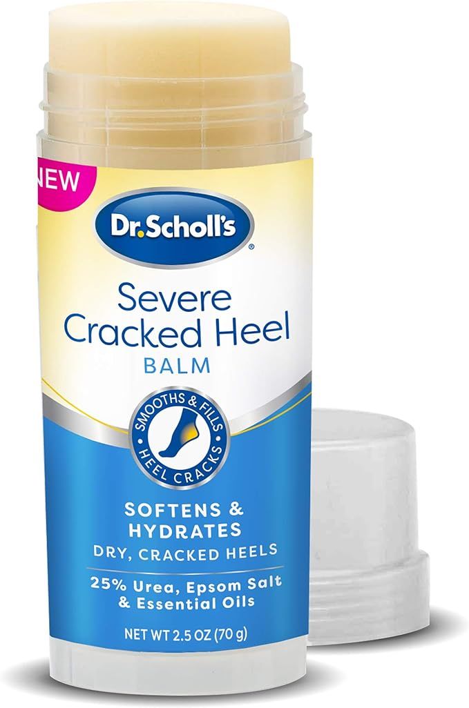Dr. Scholl's Cracked Heel Repair Balm 2.5oz, with 25% Urea for Dry Cracked Feet, Heals and Moistu... | Amazon (US)