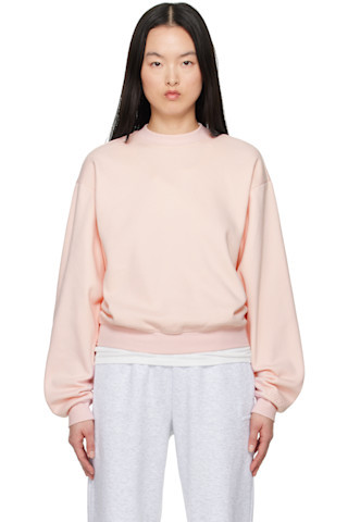Pink Cotton Fleece Classic Crewneck Sweatshirt | SSENSE