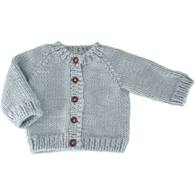 The (Blueberry Hill - Classic Cardigan Sweater, Bowie Grey, Size 12-24M) | Maisonette | Maisonette