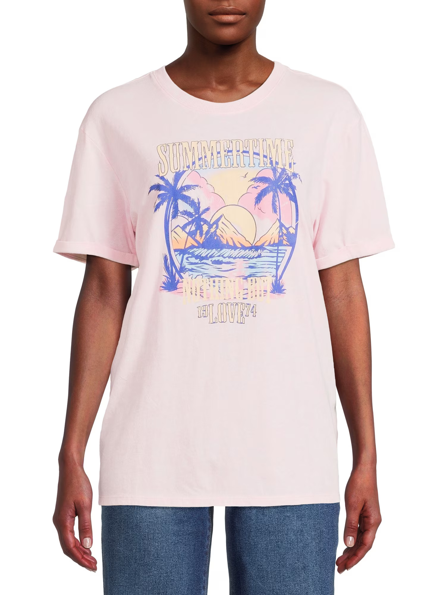 No Boundaries Juniors’ Boyfriend T-Shirt | Walmart (US)