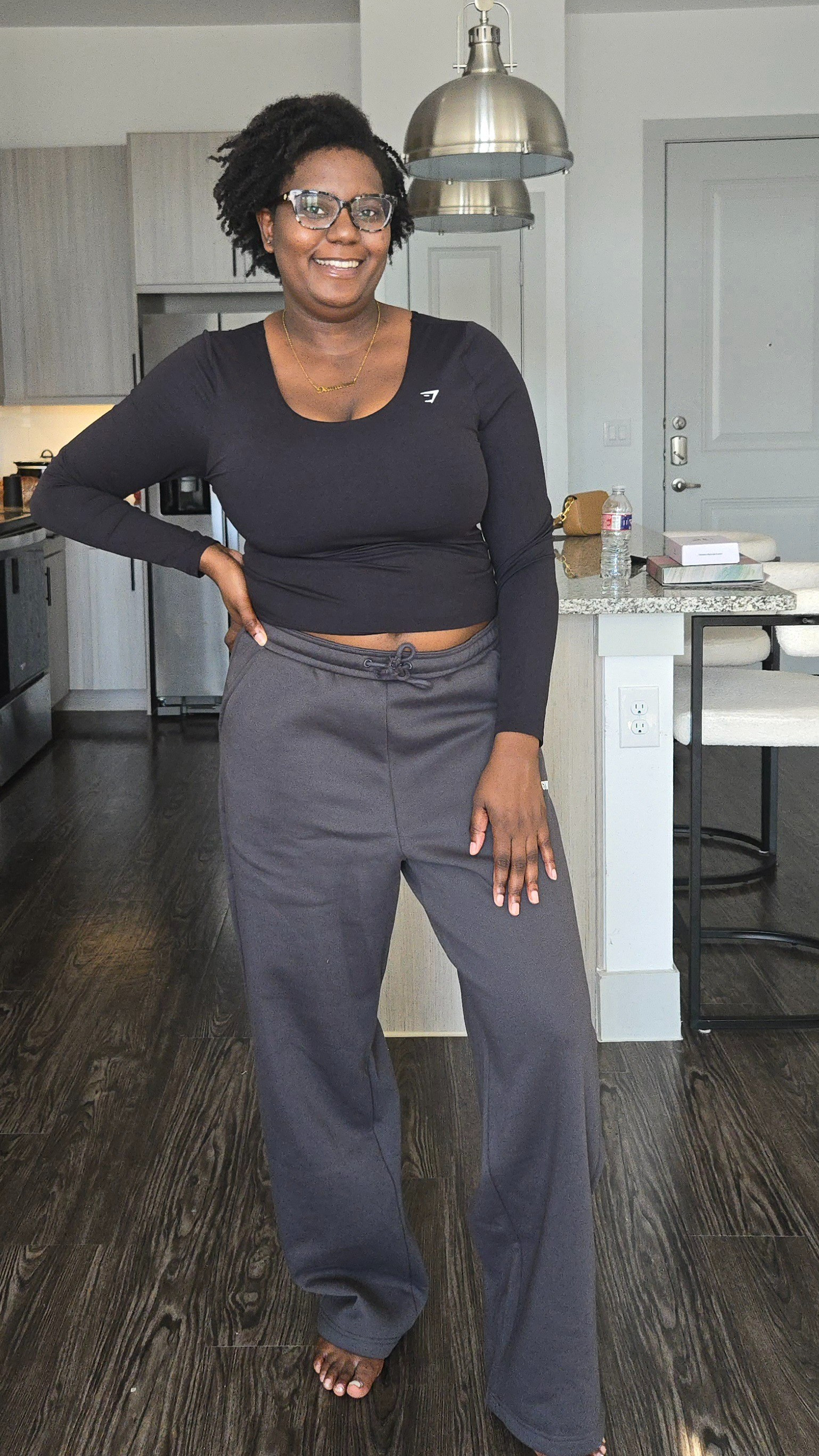 These loungewear pieces from Gymshark are perfect for relaxing at home or running errands.I am wearing a size Large in bottoms but returning for a Medium and a size Large in top. If you have larger boobs the Large is perfect.

#LTKCyberWeek #LTKGiftGuide #LTKselfcare