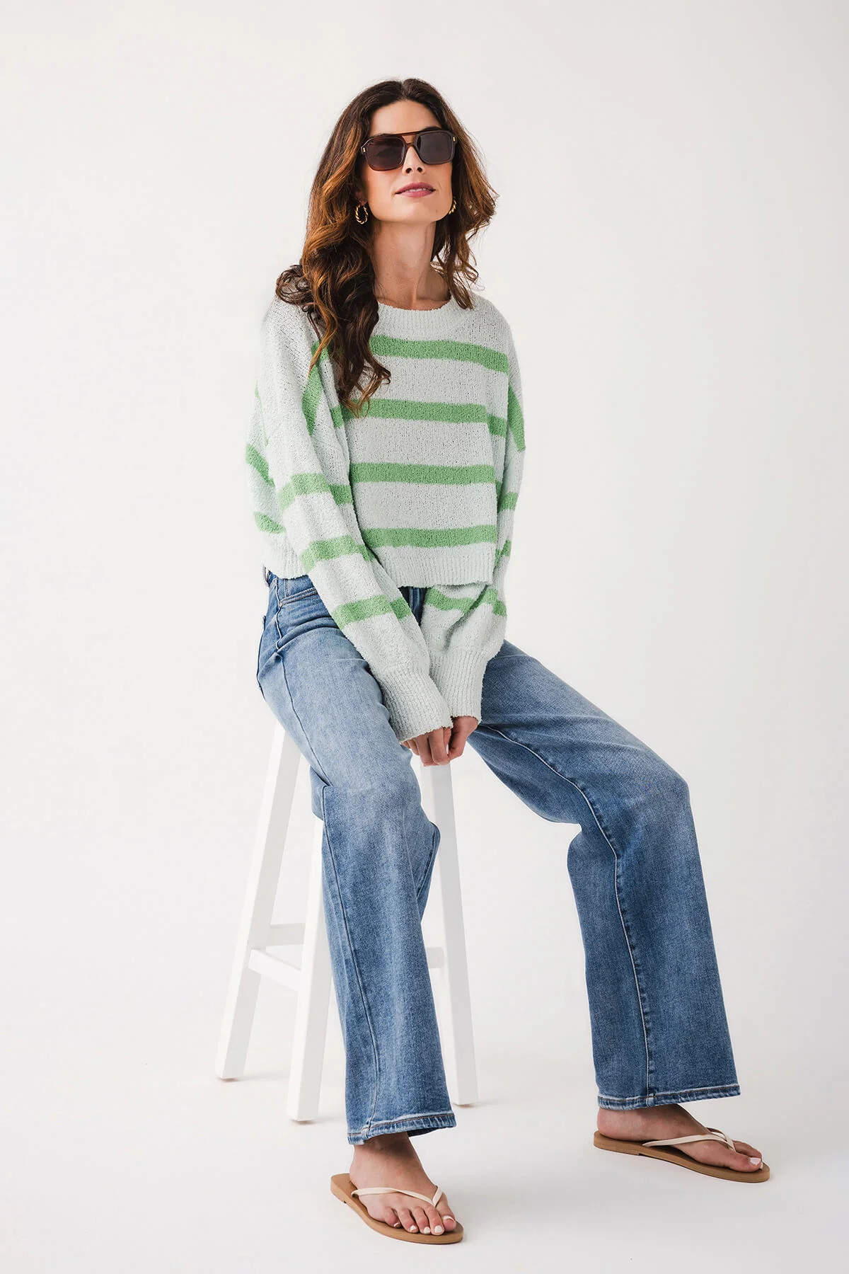 Risen Courtney Midrise Wideleg Jeans | Social Threads