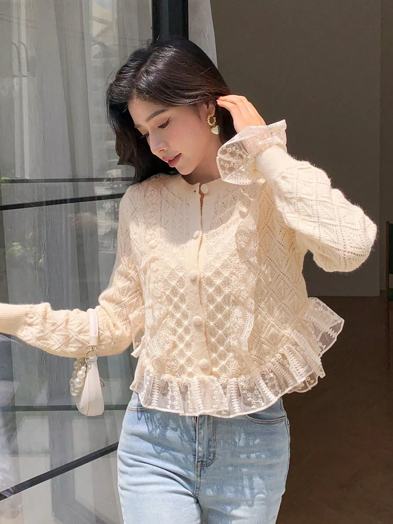 DAZY Flare Sleeve Ruffle Hem … curated on LTK