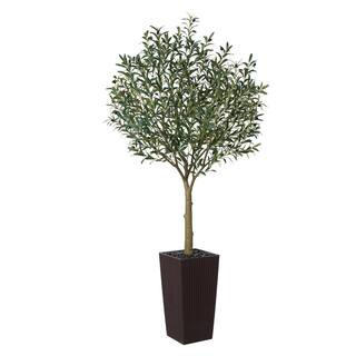 7ft.Artificial Olive Tree Indoor/Outdoor,UV-Resistant Multi-Branched Trunk,Faux Plants for Home Office Living Room Decor | The Home Depot