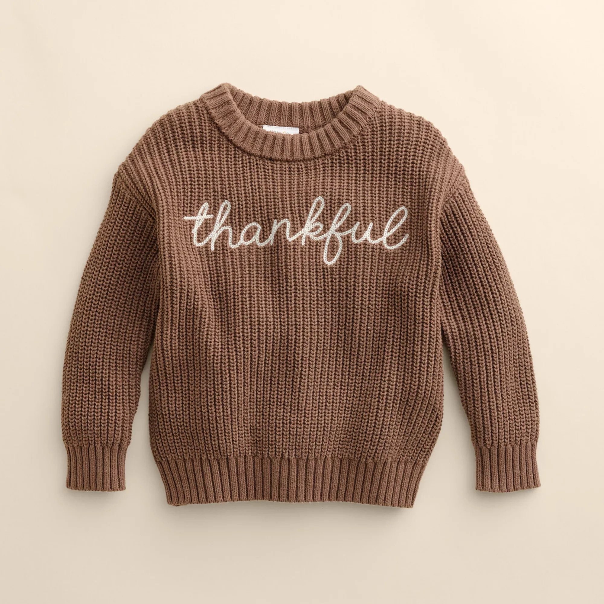 Baby & Toddler Little Co. by Lauren Conrad Thanksgiving Chunky Knit Sweater, Toddler Unisex, Size: 6 Months, Thankful Sweater | Kohl's