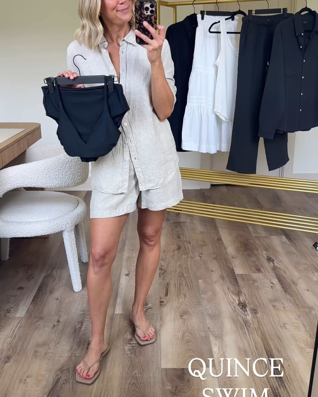 Poolside Chic

Sizing:
Bikini Top: sm
Bikini Bottom: sm
Linen Shirt: med
Linen Shorts: sm
Gauze Shirt: med
Gauze Pants: sm
Poplin Skirt: sm/reg
Tank: XS
Linen Dress: XS

@Quince #quincepartner

#LTKSwim #LTKSeasonal #LTKOver40
