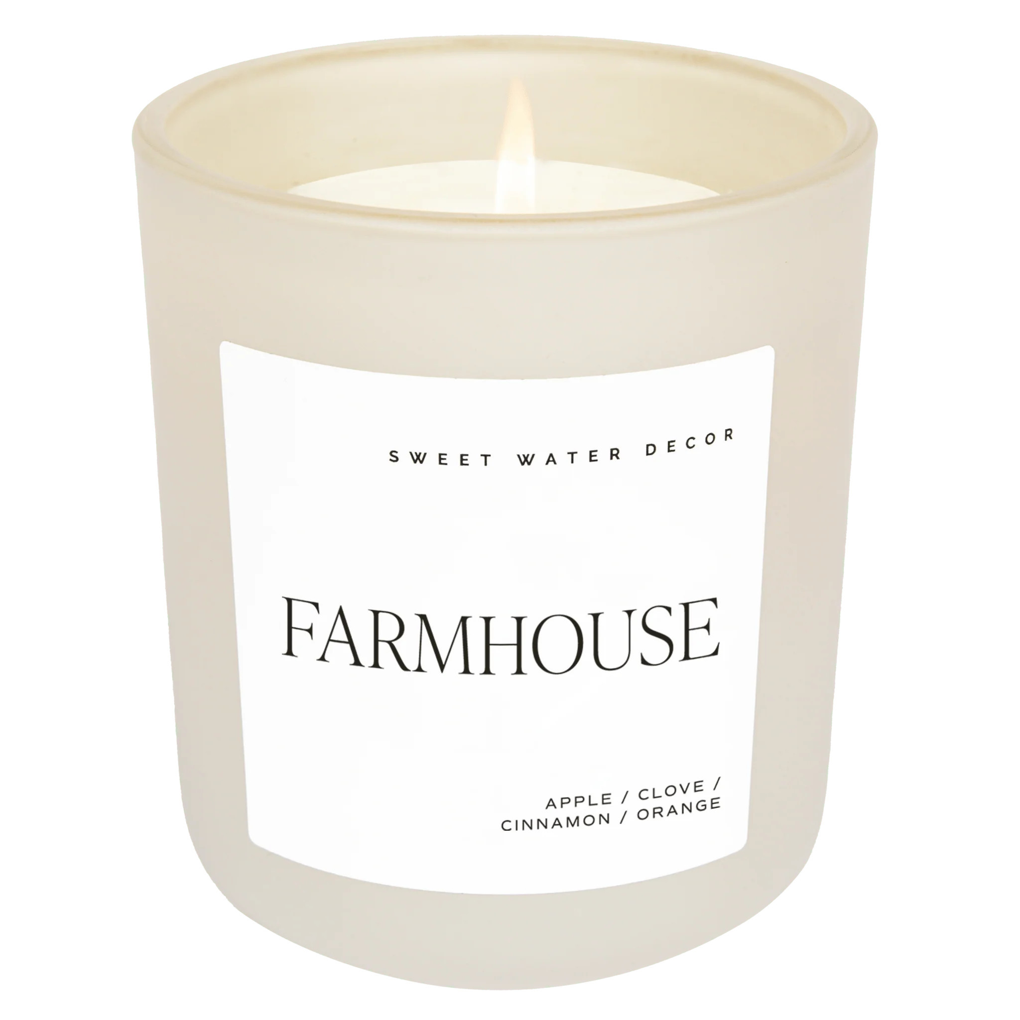 Farmhouse Soy Candle - Tan Matte Jar - 15 oz | Sweet Water Decor, LLC