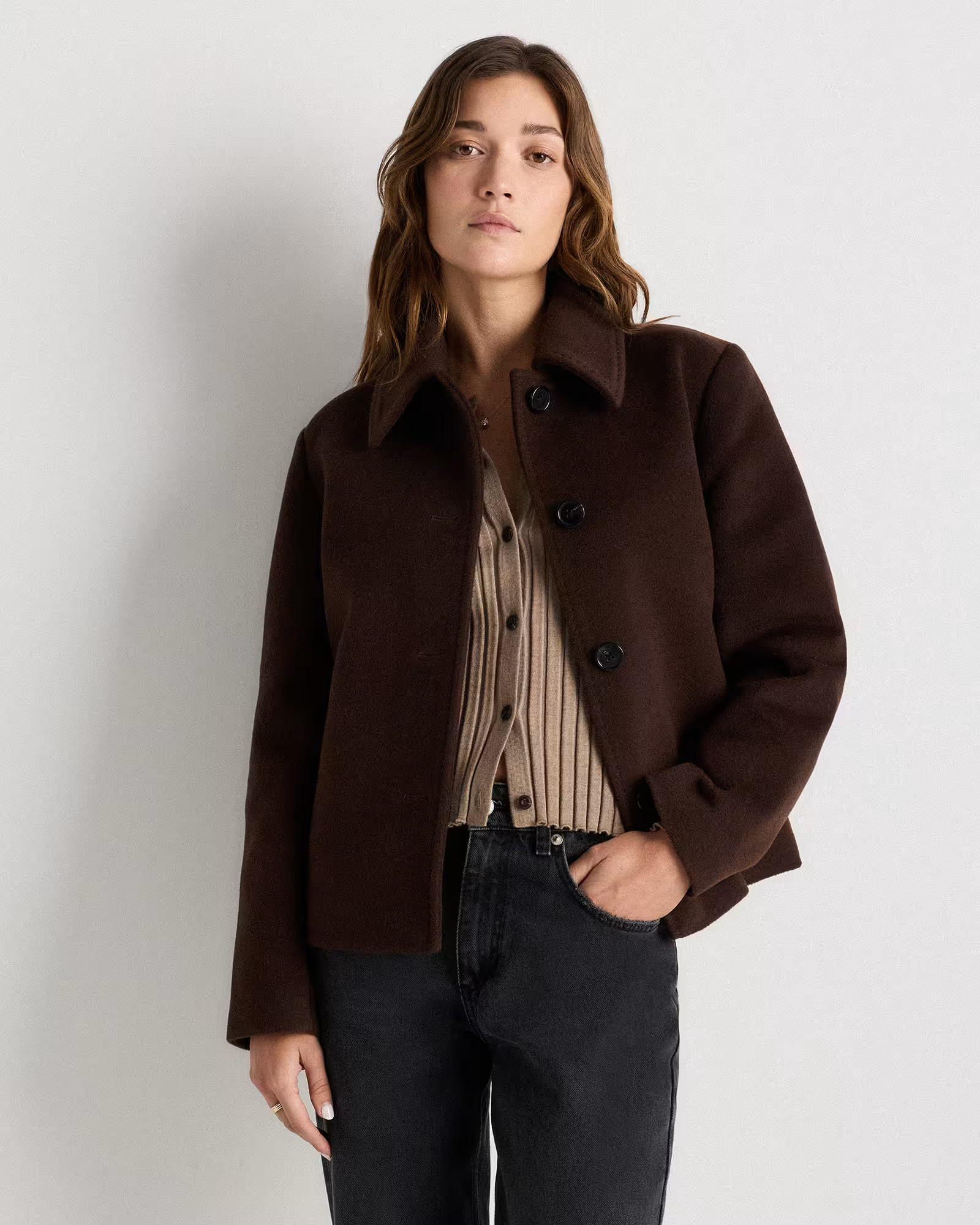 Wool Cashmere Short Coat | Quince