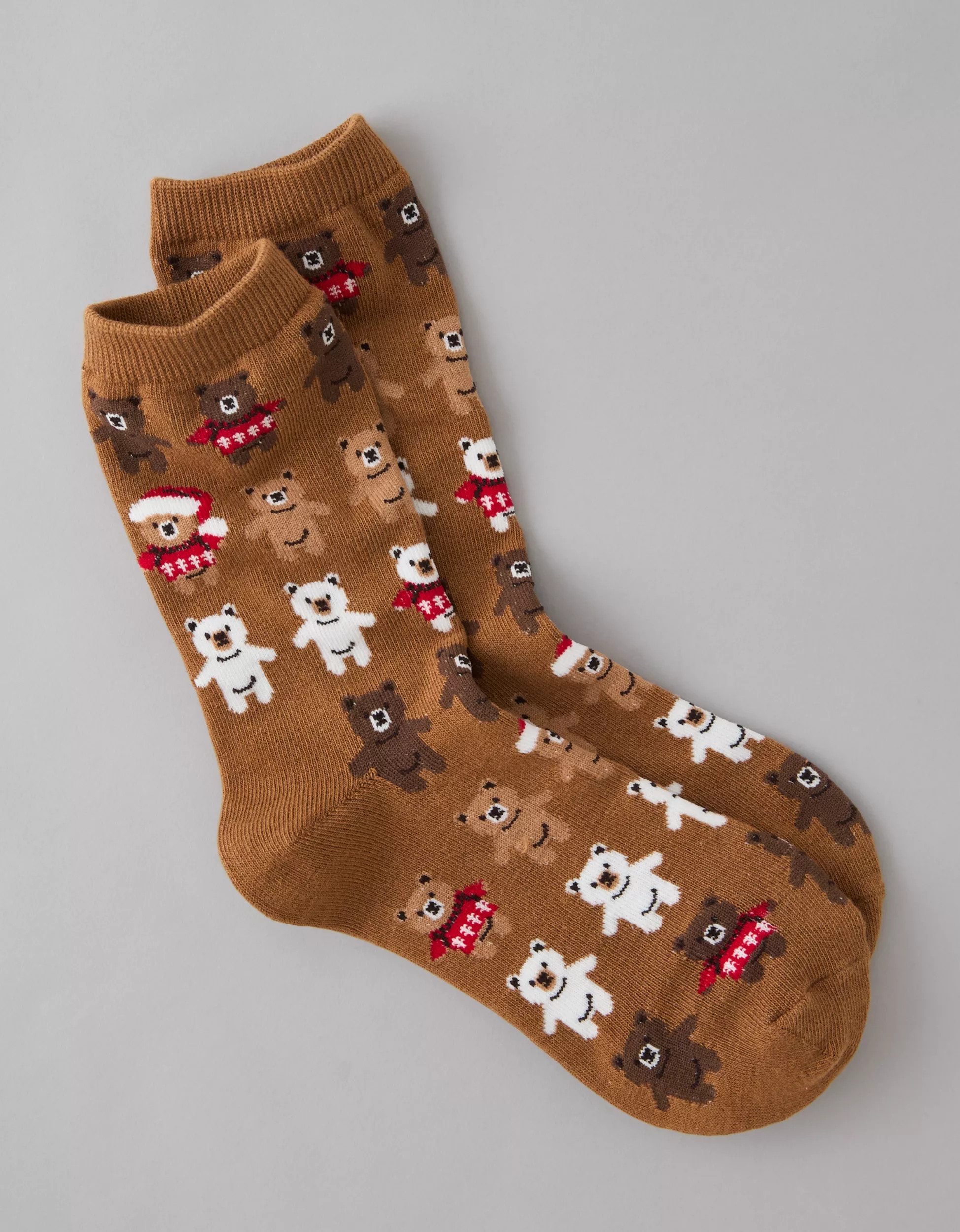 AE Teddy Bear Crew Socks | American Eagle Outfitters (US & CA)