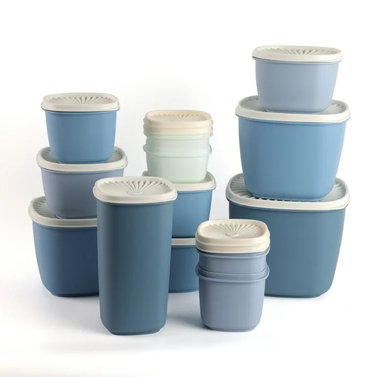 Cook with Color 26 Piece Plastic Food Storage Container Set with Lids, Blue | Walmart (US)